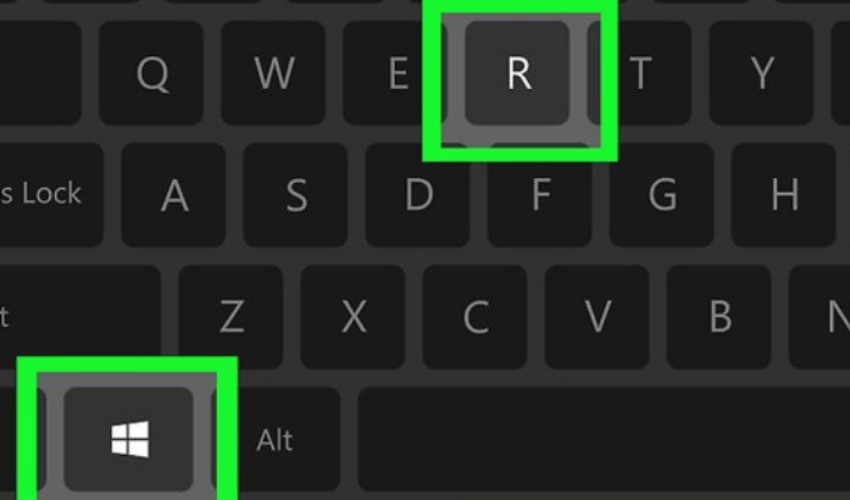 Mở hộp thoại Run bằng cách nhấn tổ hợp phím Windows + R