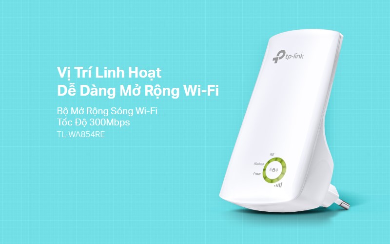 Bộ Kích Sóng Wifi TP-Link TL-WA854RE kết nối tốc độ cao 300Mbps