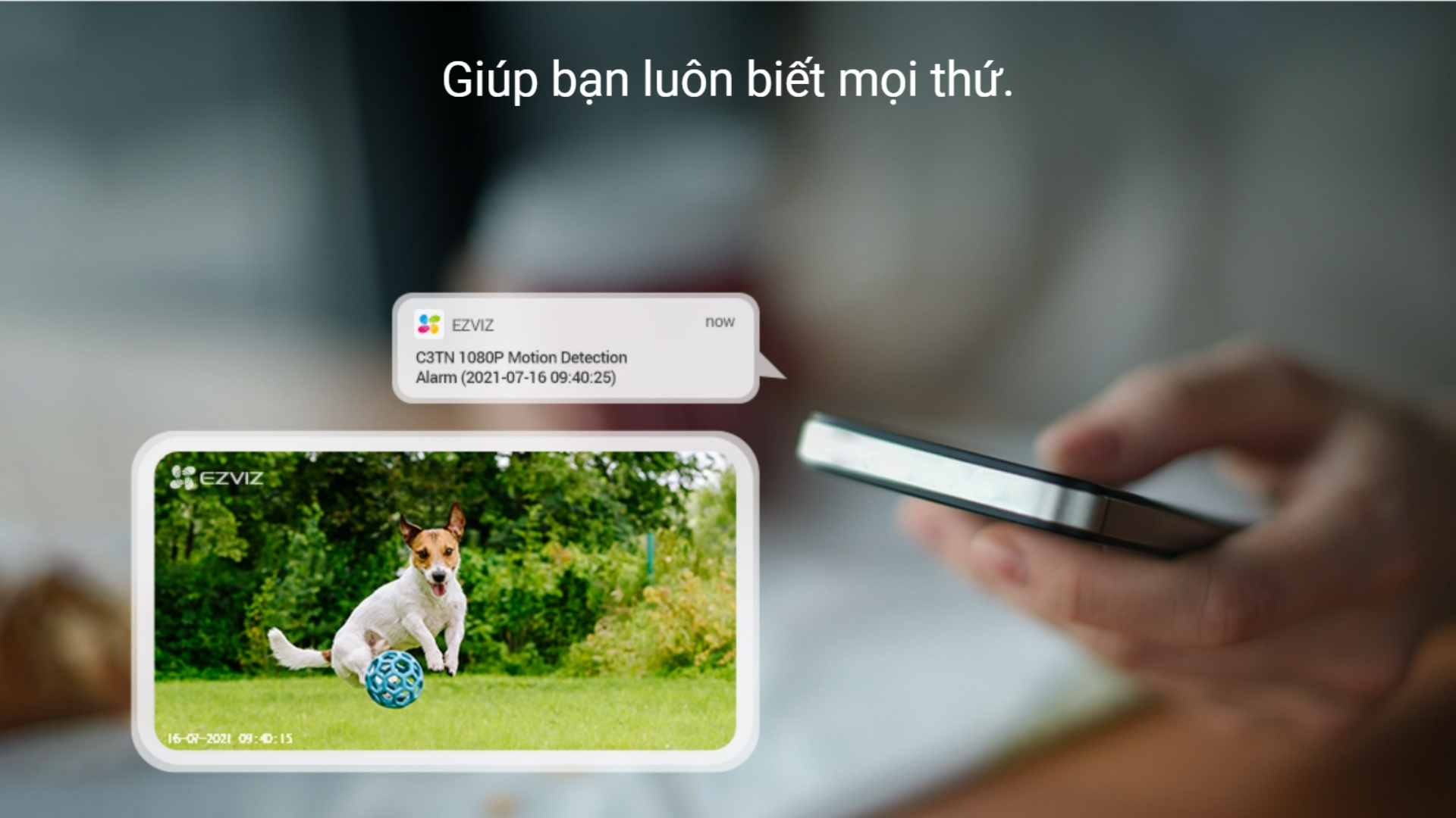 Camera WiFi Ngoài Trời 2MP EZVIZ CS-C3TN - Xem trên điện thoại