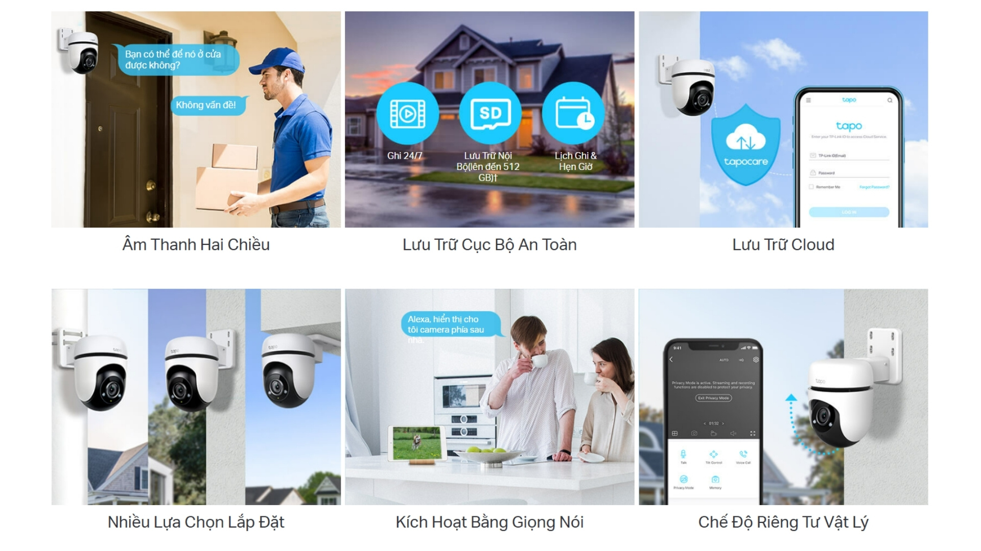Camera WiFi Ngoài Trời 2MP TP-Link Tapo TC40 - Nhiều tiện ích hỗ trợ giám sát