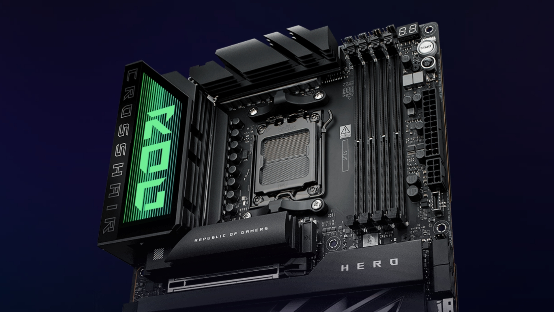 ASUS ROG Crosshair X870E Hero - Thiết kế tinh tế và đậm chất gaming