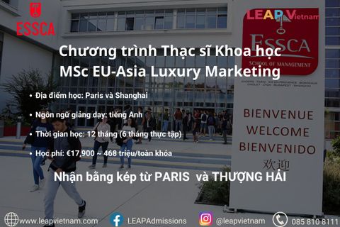 ESSCA School of Management : Chương trình Thạc sĩ EU - Asia Luxury Marketing