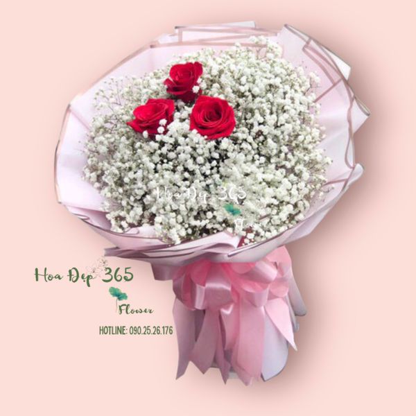 Bó hoa valentine thay lời tỏ tình “Anh Yêu Em”