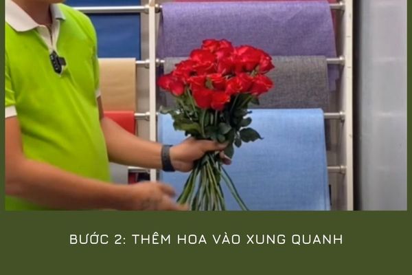 Thêm từng bông xung quanh đến khi hết số lượng