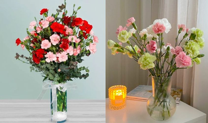 Cách cắm hoa phăng lọ cao thanh lịch