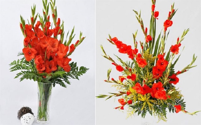 Mẫu bình hoa cắm theo kiểu lệch tâm độc đáo