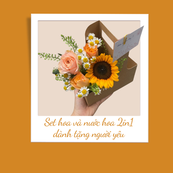 Set hoa và nước hoa 2in1 dành tặng người yêu.