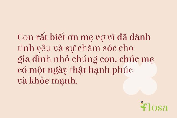 Câu chúc chân thành gửi đến mẹ vợ dành cho con rể tinh tế