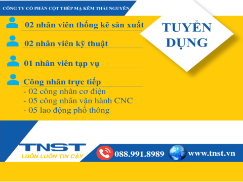 TNST TUYỂN DỤNG THÁNG 2 NĂM 2022