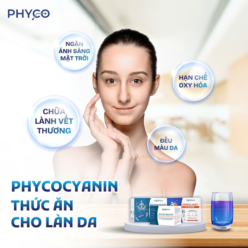 💙 PHYCOCYANIN THỨC ĂN CHO LÀN DA 👩🏻 ✨