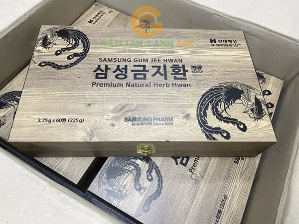 Sản phẩm An cung ngưu hoàng Samsung hộp gỗ 60 viên hoàn chính hãng Hàn Quốc