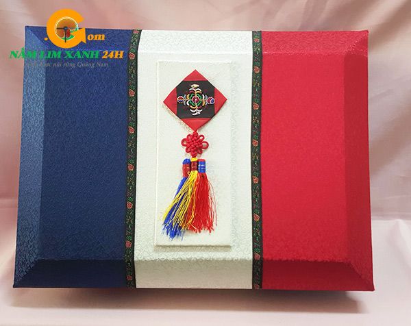 Nấm linh chi hộp gấm cao cấp (hộp quà tặng 1kg) chính hãng Hàn Quốc
