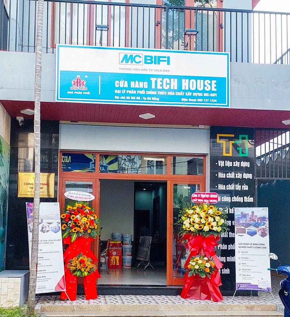 CHÚC MỪNG ĐẠI LÝ TECH HOUSE - CHUYÊN PHÂN PHỐI HÓA CHẤT XÂY DỰNG MC-BIFI