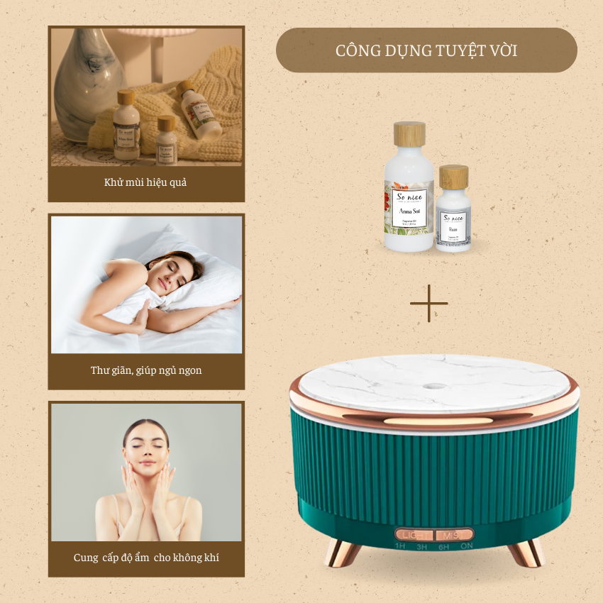 Máy khuếch tán tinh dầu và tạo độ ẩm Phi thuyền lớn