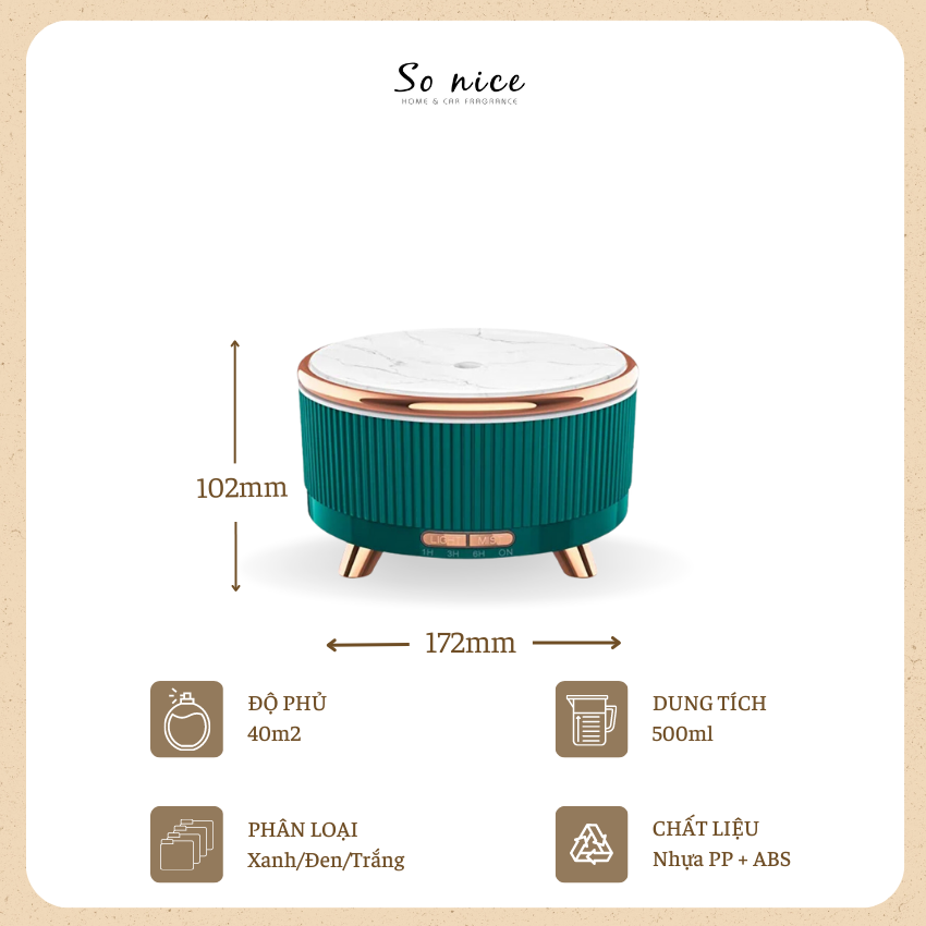 Máy khuếch tán tinh dầu và tạo độ ẩm Phi thuyền lớn