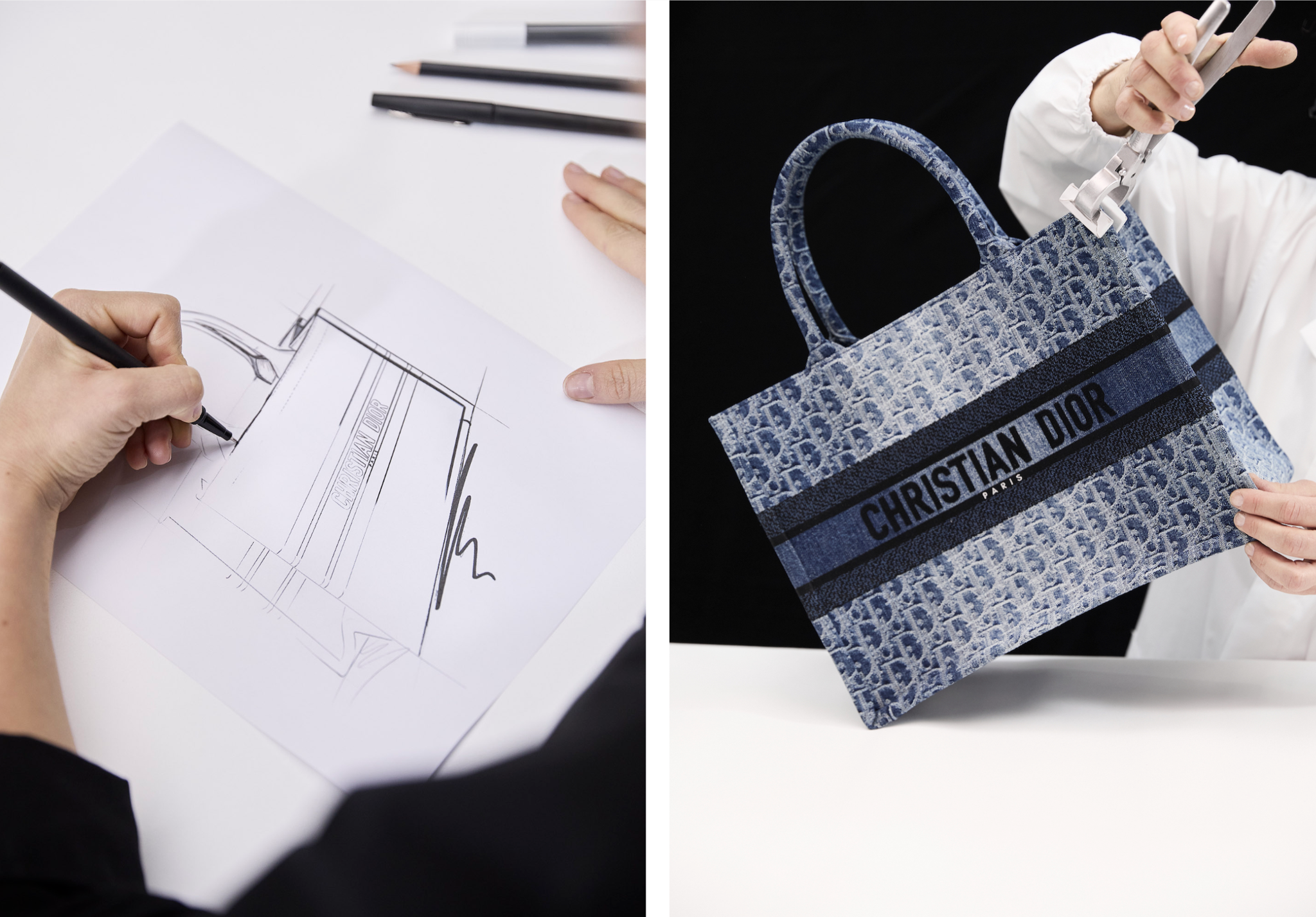 Denim Dior Oblique Book Tote - Kiệt tác thời trang mới của Dior Hinh anh 5: Denim Dior Oblique Book Tote - Kiet tac thoi trang moi cua Dior