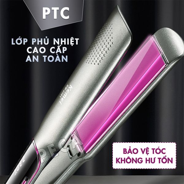 Máy duỗi tóc Kemei KM-2301 bảng nhiệt phủ gốm cao cấp hạn chế hư tổn tóc