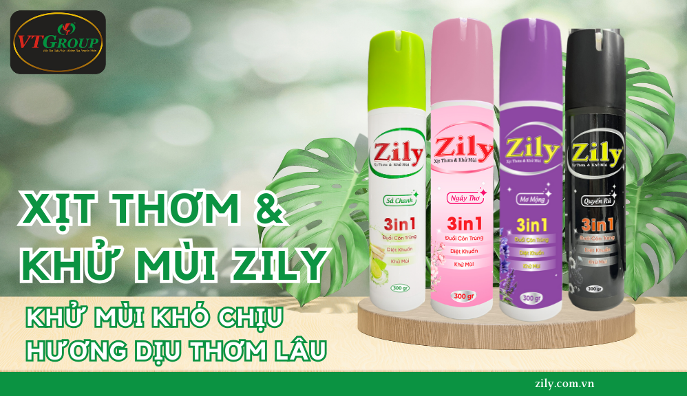 Xịt Thơm & Khử Mùi Zily - Khử Mùi Khó Chịu, Hương Dịu Thơm Lâu