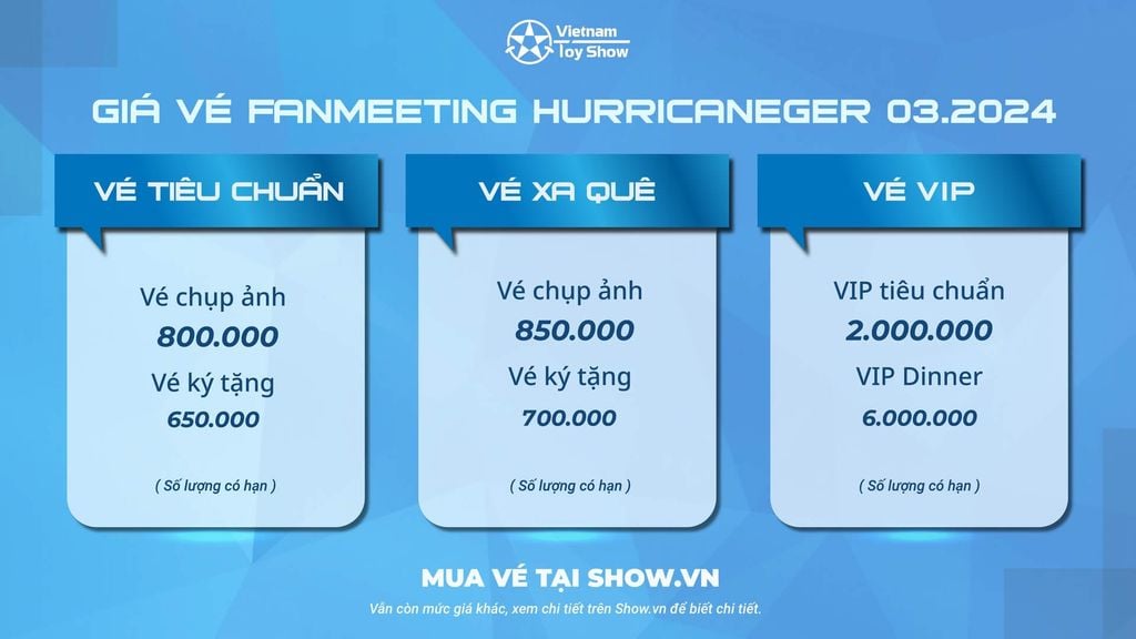 Mở bán vé sự kiện Fanmeeting Hurricaneger