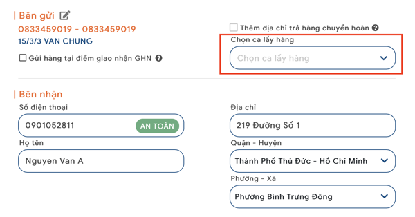 Hướng dẫn cách hẹn shipper GHN đến lấy hàng