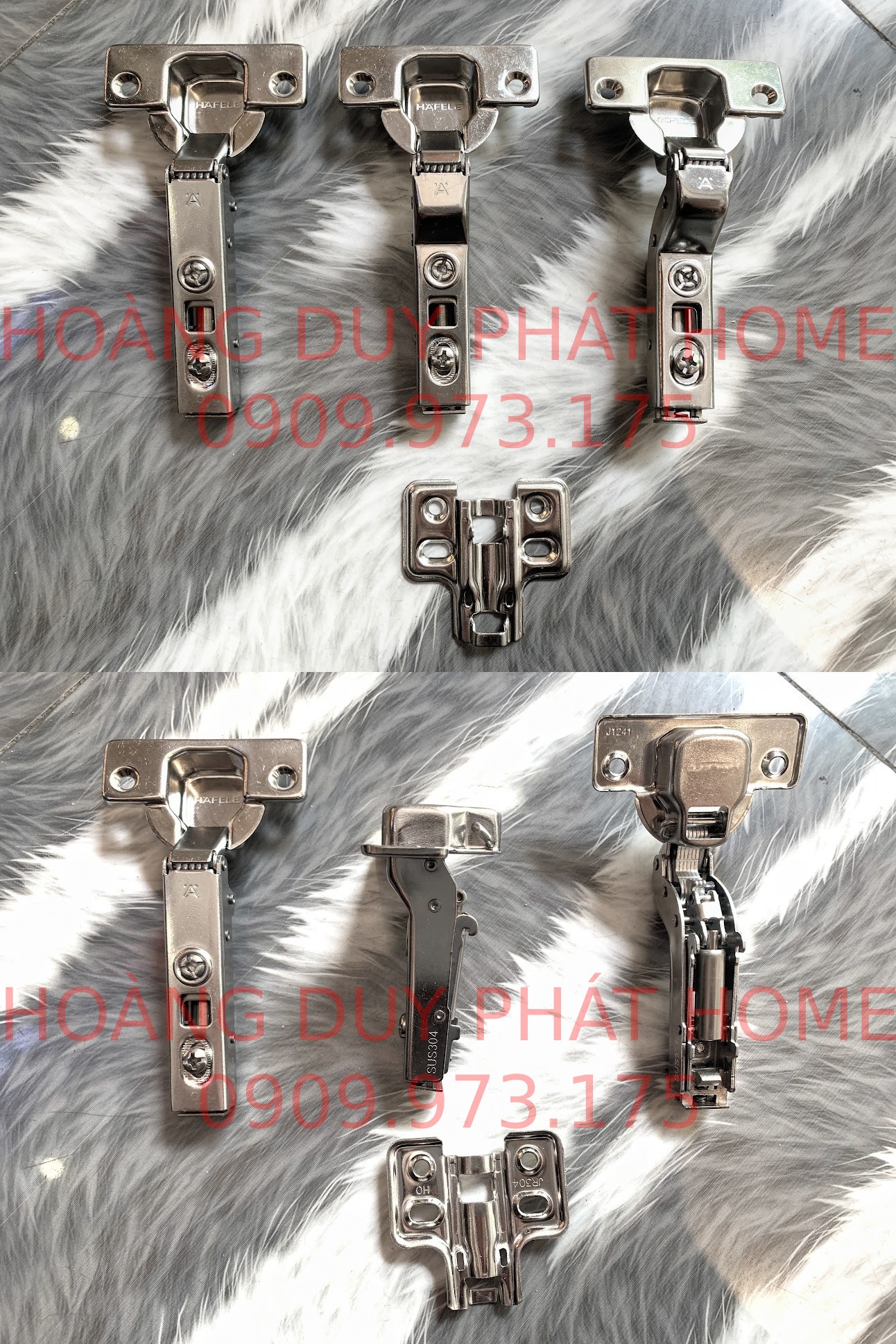 bản lề giảm chấn inox 304 hafele hình thực tế