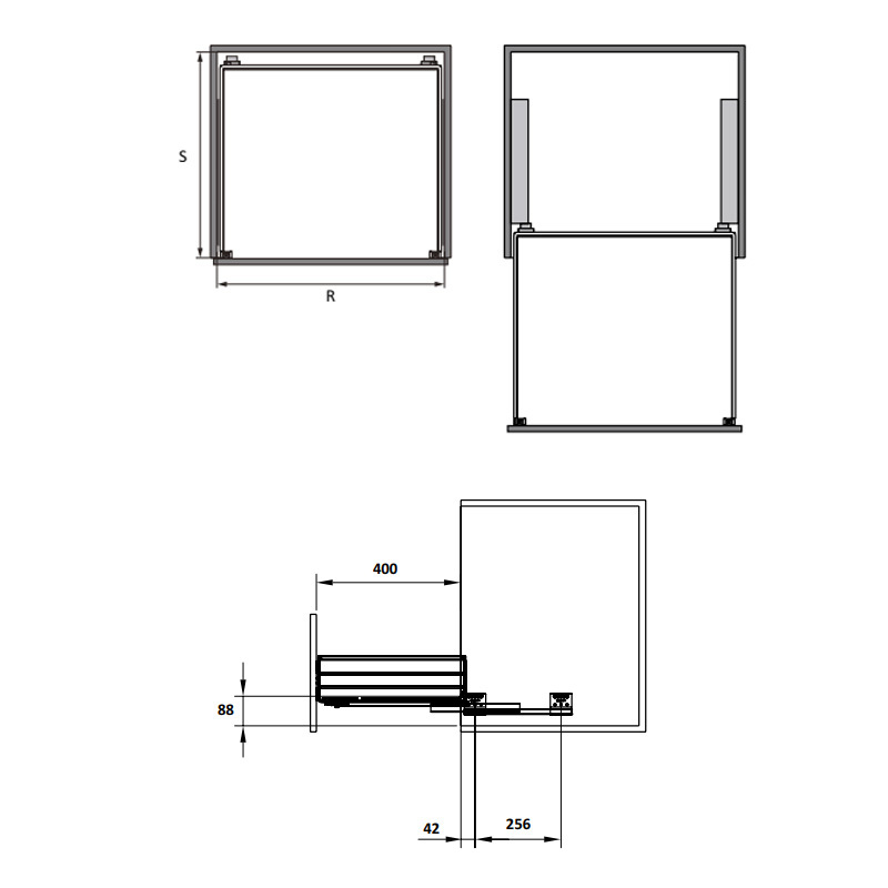 Kệ để chén đĩa Hafele 900mm Inox304 549.08.014
