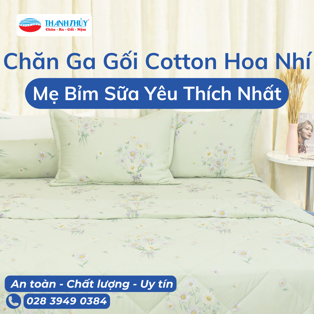 Top 5 Bộ Chăn Ga Gối Cotton Hoa Nhí Được Mẹ Bỉm Sữa Yêu Thích Nhất