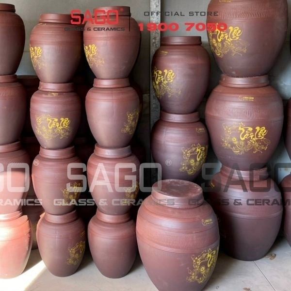 Địa Chỉ Bán Chum Sành Ngâm Rượu 50L Bát Tràng Chính Gốc