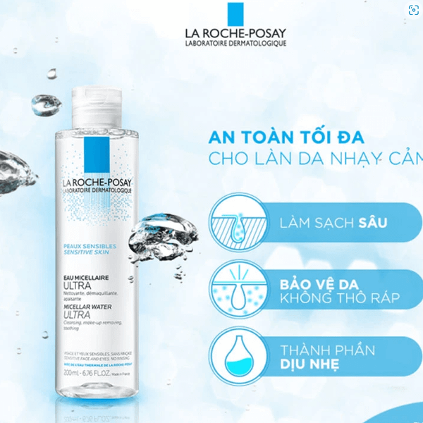 nước tẩy trang la roche-posay cho da nhạy cảm 400ml