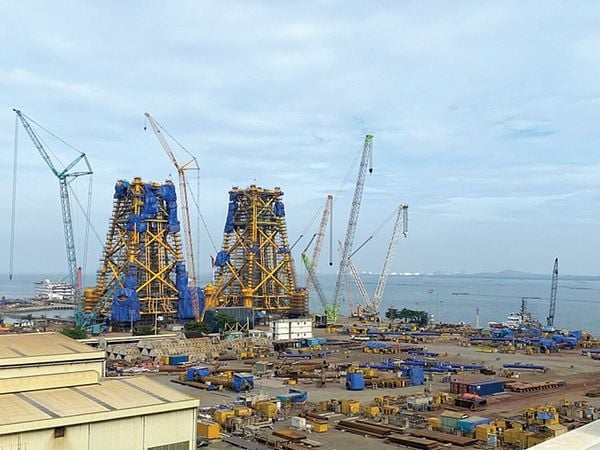 PTSC chế tạo cấu kiện chân đế điện gió ngoài khơi cho Đài Loan tại Cảng PTSC Vũng Tàu