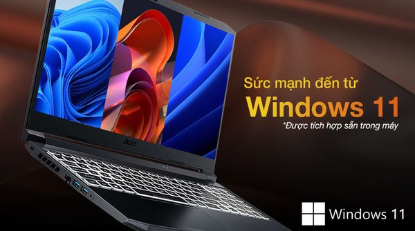 Laptop Acer Nitro 5 Gaming AN515 57 54MV i5 11400H/ 16GB/ 512GB/ RTX 3050 4GB /144Hz/ Win11