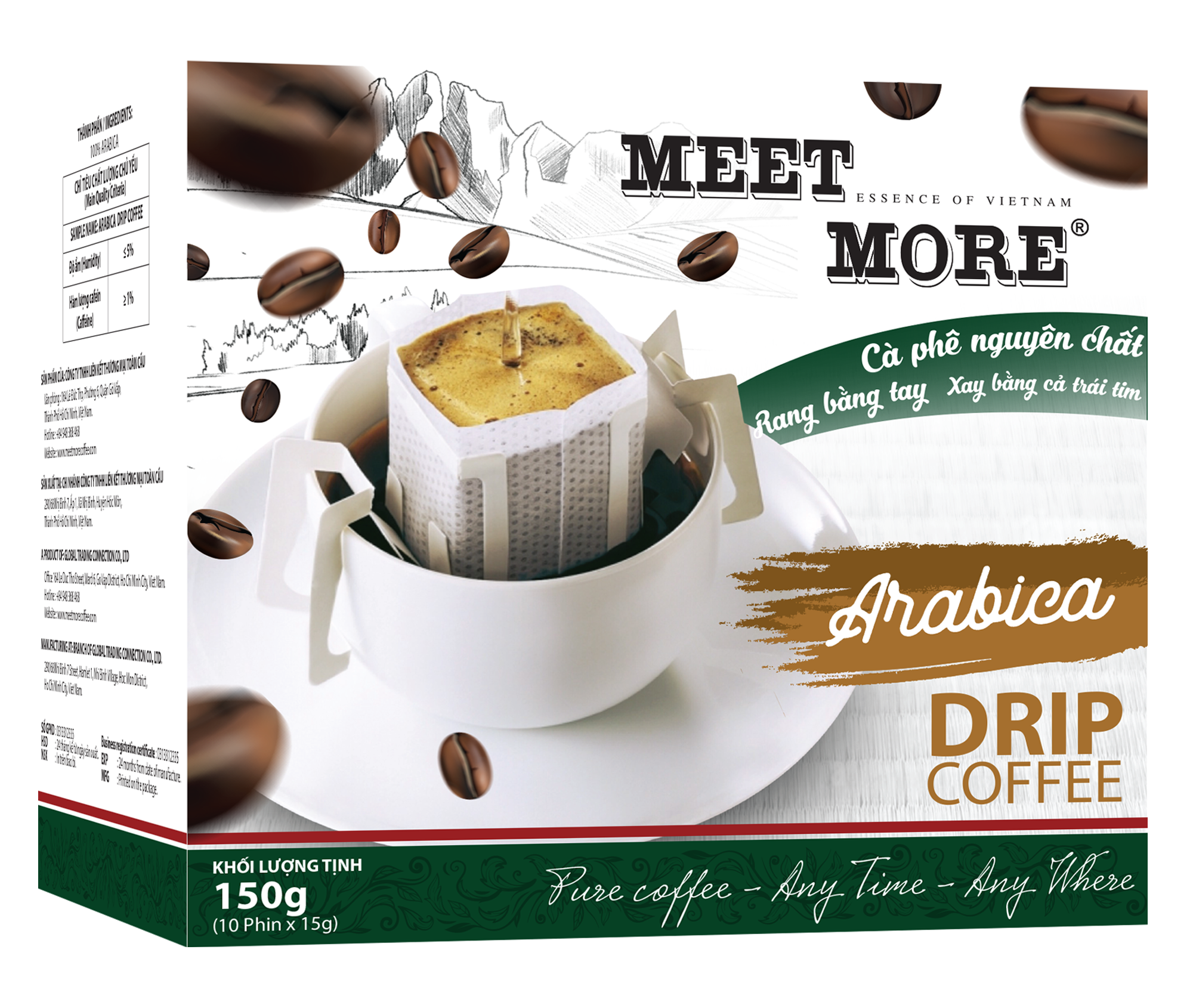 Cà phê phin giấy Arabica - MEET MORE COFFEE