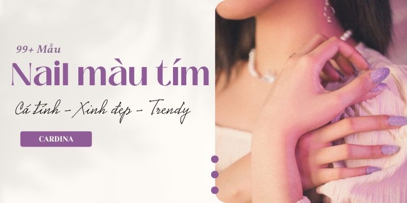 99+ mẫu nail màu tím đẹp, nail màu tím nữ tính HOT TREND