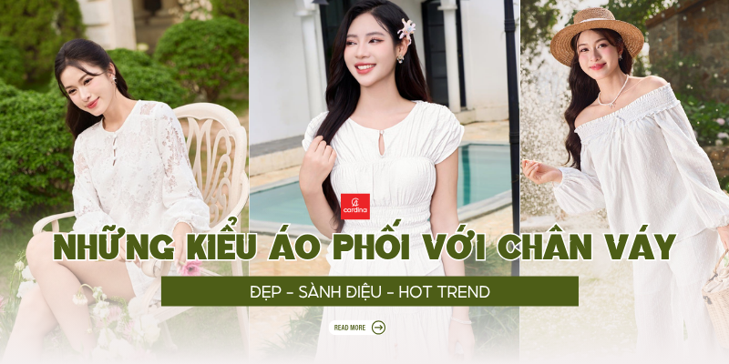 Tổng hợp những kiểu áo mặc với chân váy siêu xinh cho nàng xuống phố