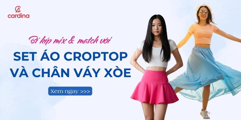 Bí Kíp Mix & Match Set Áo Croptop Và Chân Váy Xòe Cực Xinh Cho Nàng