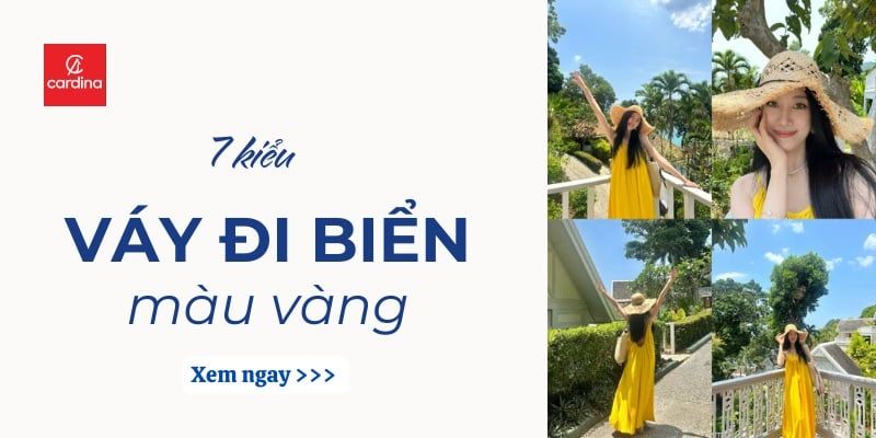 Top 7+ Kiểu Váy Đi Biển Màu Vàng Tôn Da, Hack Dáng Cực Đỉnh Hè Này