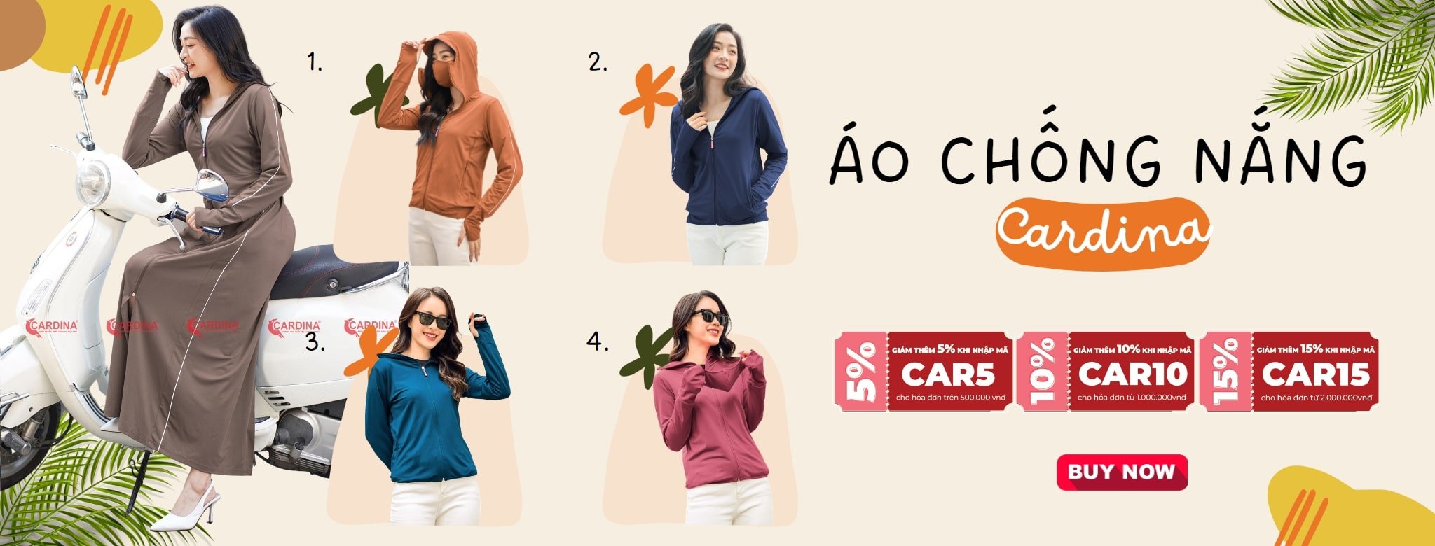 Áo chống nắng nữ Cardina