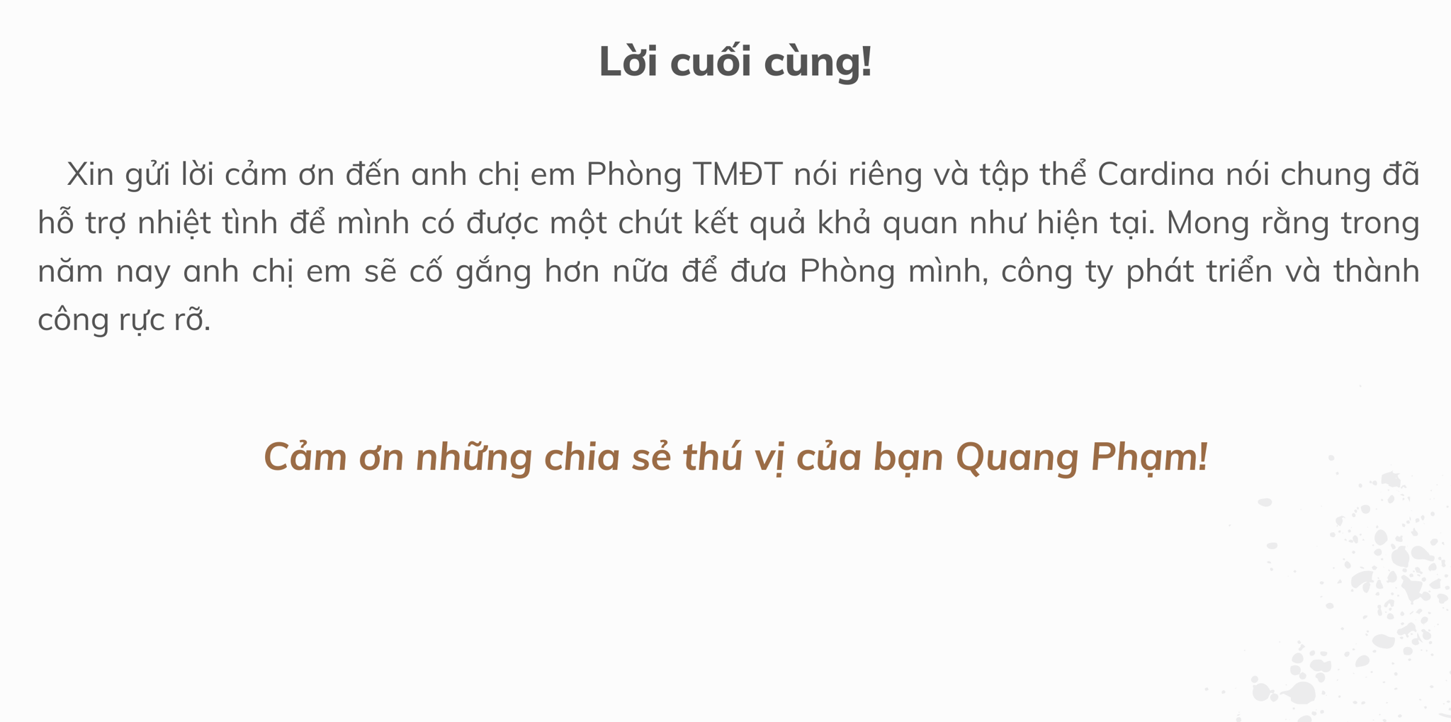 Quang Phạm - Nhân vật điển hình số thứ tư
