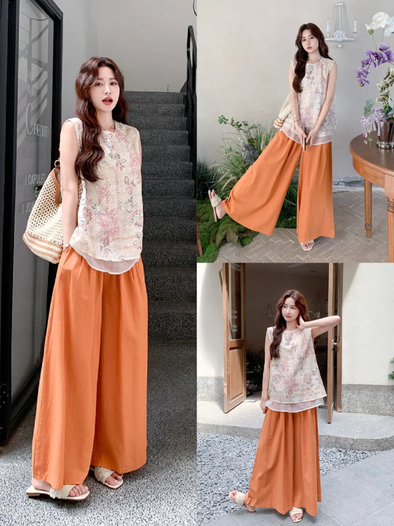 màu cam đất mặc với màu gì