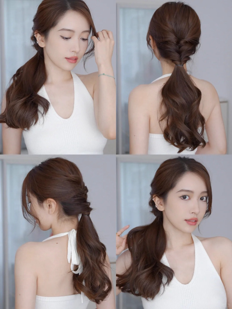 cách cột tóc đẹp mà đơn giản