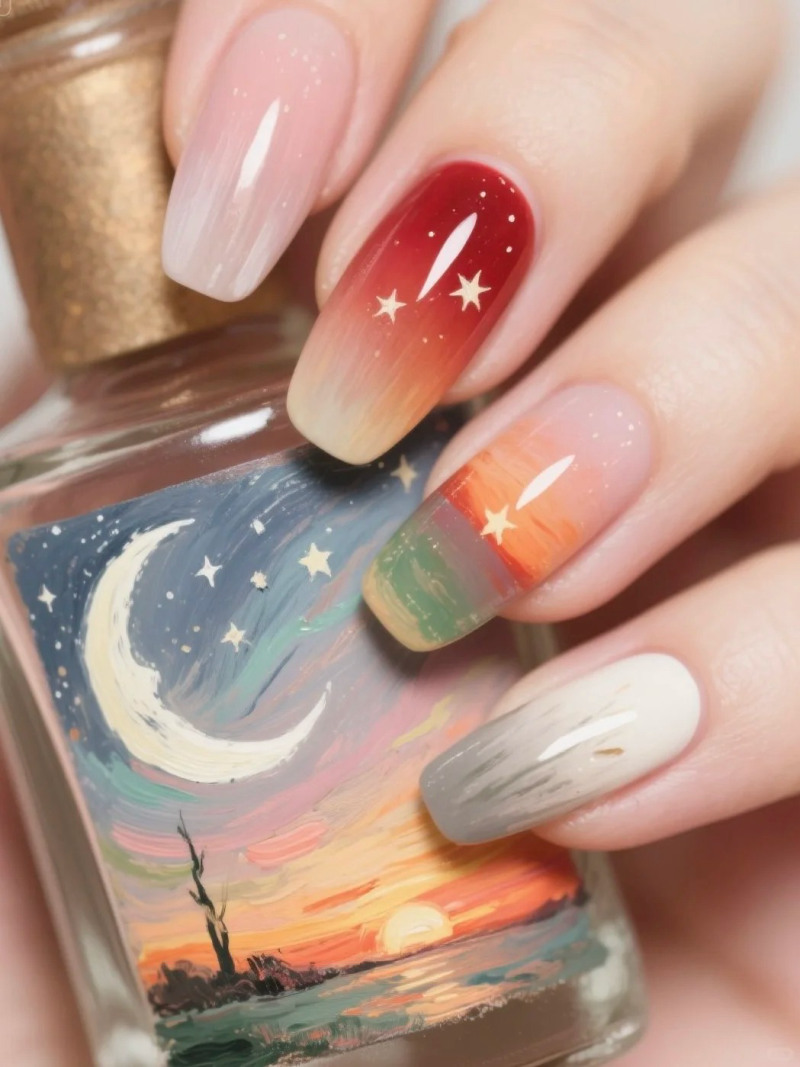 mẫu nail trung thu