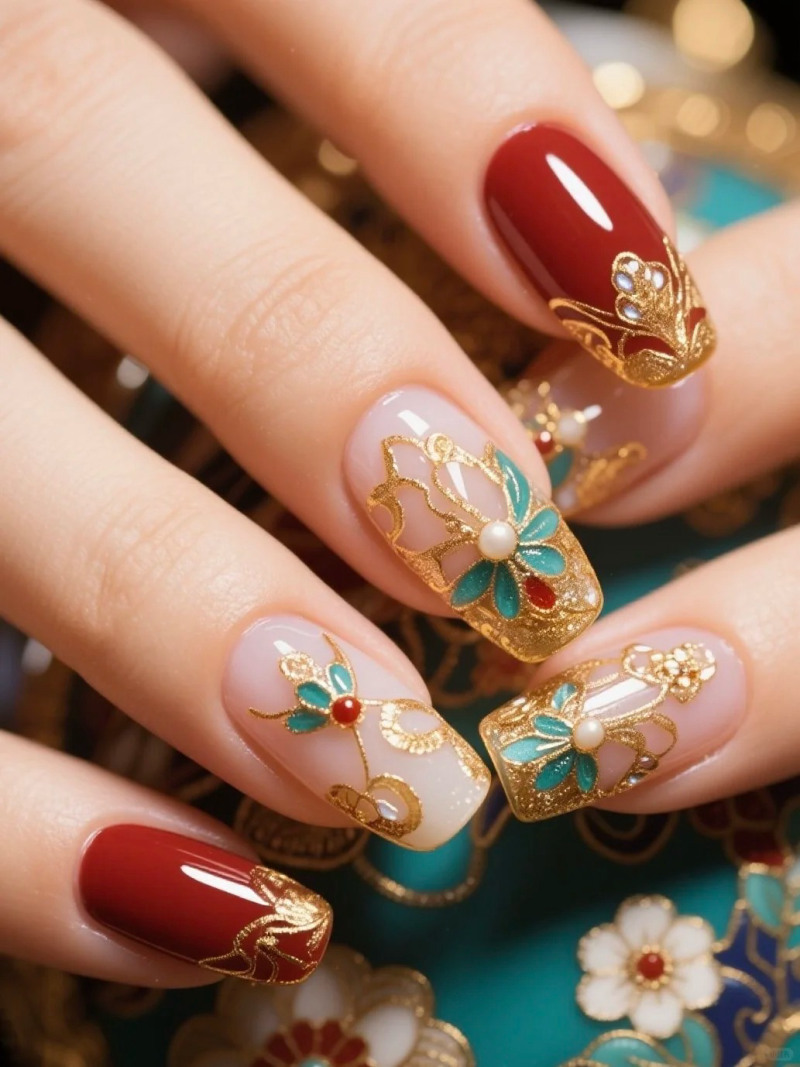 mẫu nail trung thu