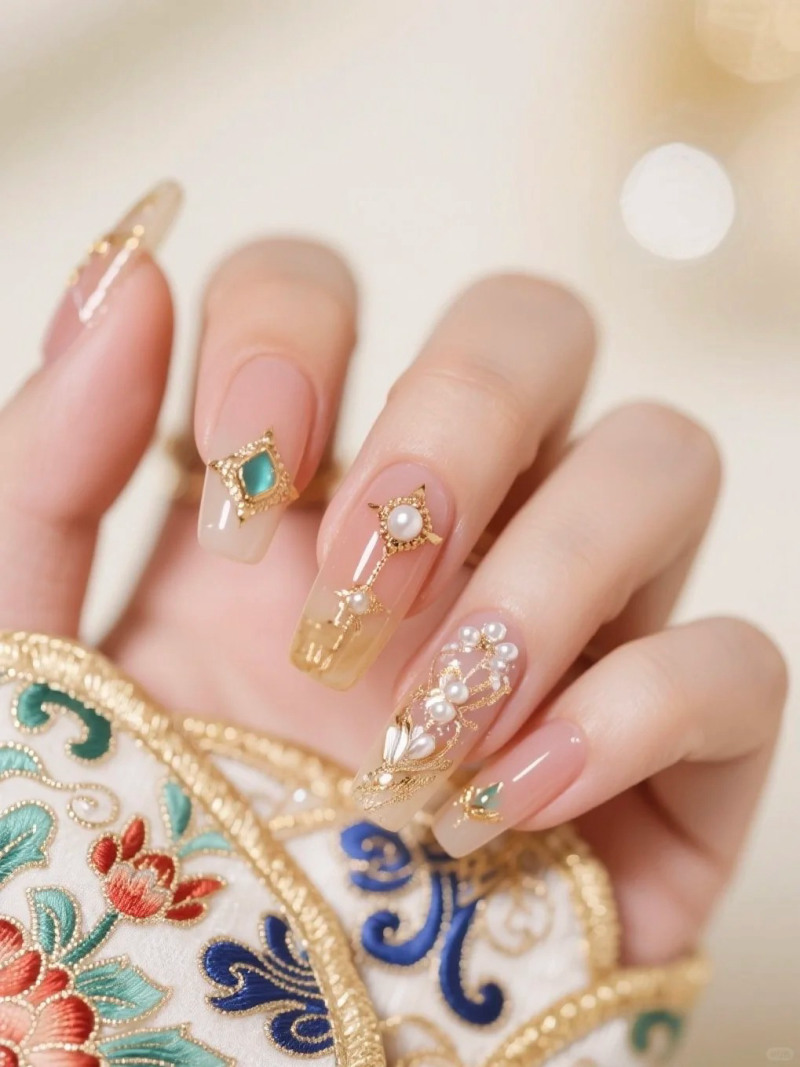 mẫu nail trung thu