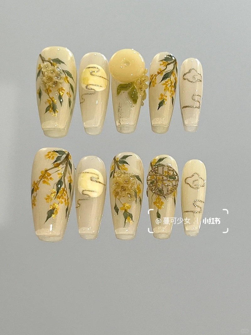 mẫu nail trung thu