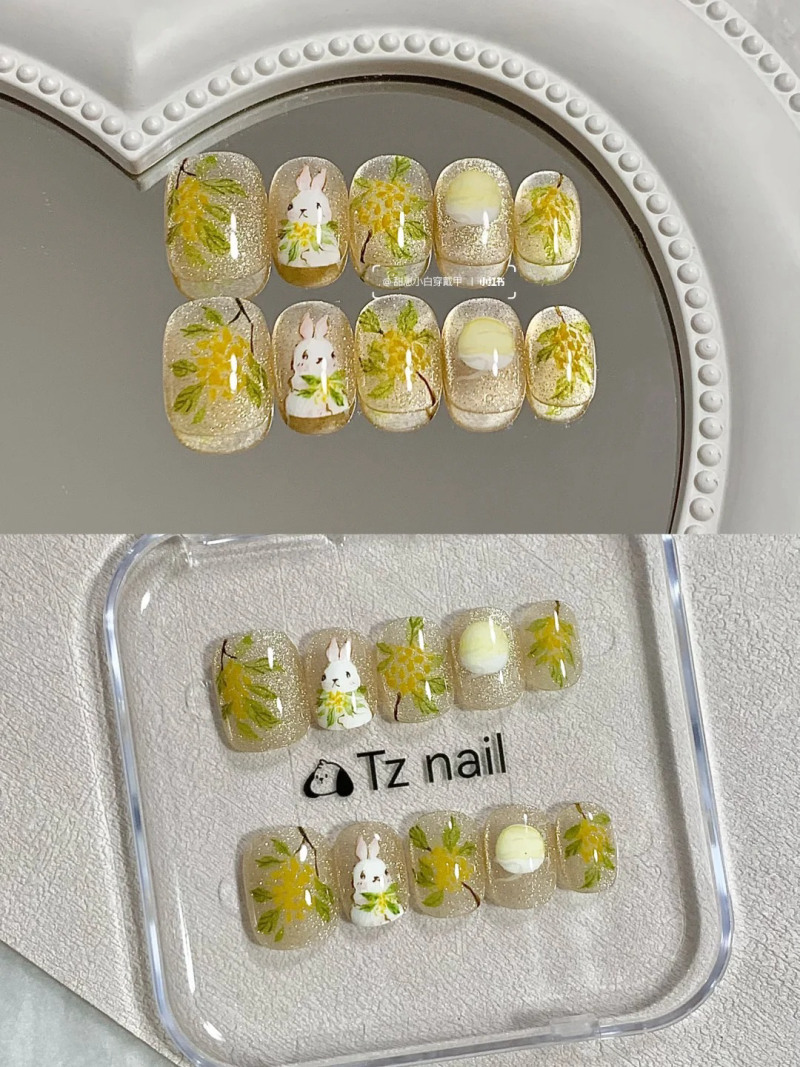 mẫu nail trung thu