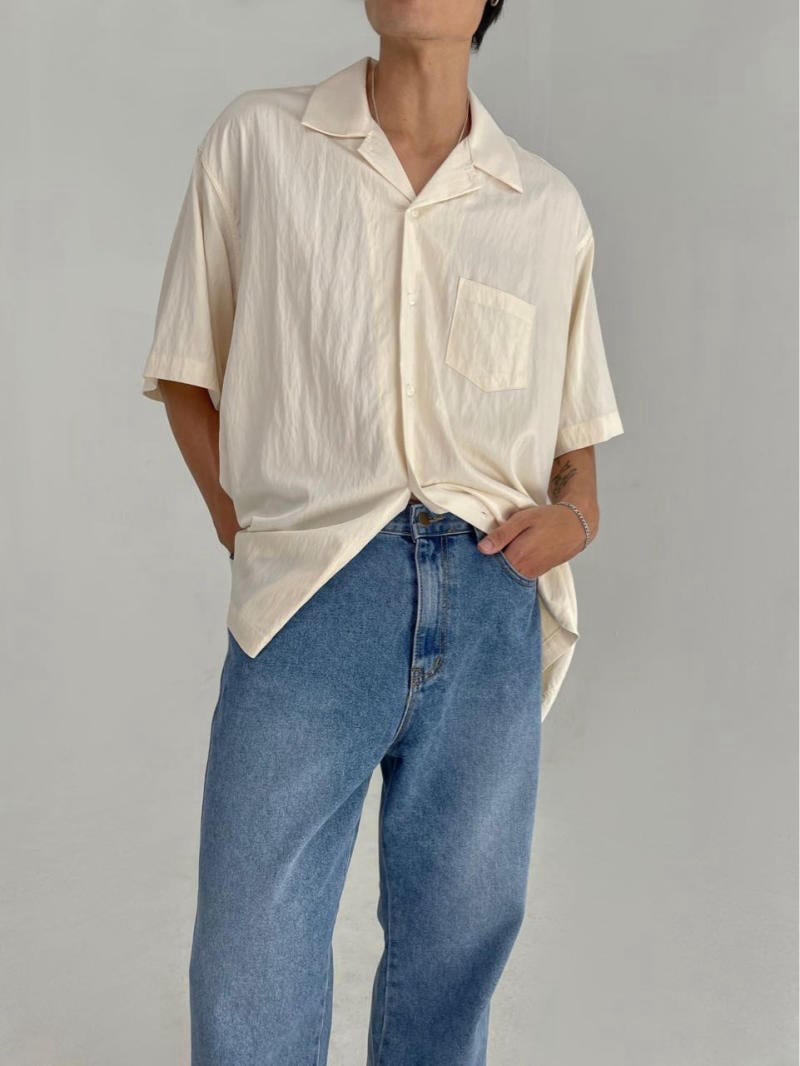 Áo Cuban Collar và Quần Trơn