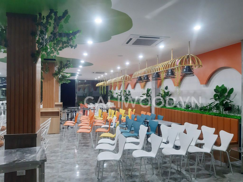 Bàn giao nội thất cafe Khu vui chơi giải trí Green world TP Hải Dương