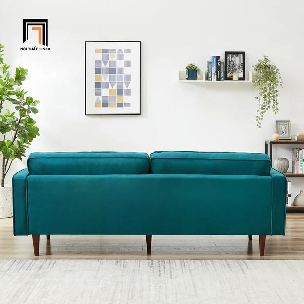 sofa, ghế sofa, sofa băng, sofa văng, ghế sofa vải nhung xám, sofa giật nút, ghế sofa chân gỗ cao su giá rẻ