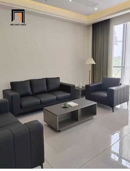 sofa, ghế sofa, sofa băng da 2m1 màu đen, sofa băng 3 nệm ngồi sang trọng, ghế sofa băng căn hộ chung cư
