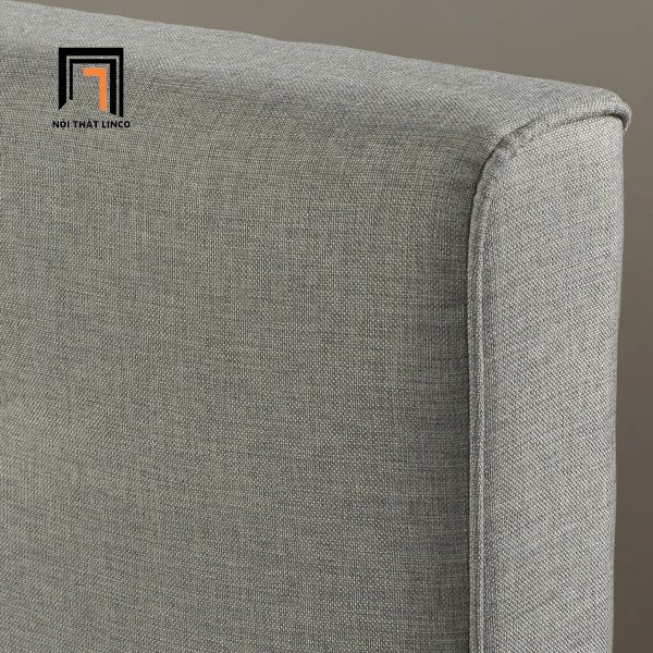 giường ngủ, giường, giường ngủ giá rẻ, giường ngủ bọc vải, giường ngủ màu xám lông chuột, giường 1m6 x 2m